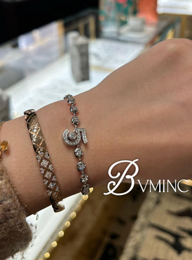 bvminc 新款5字圆钻手链