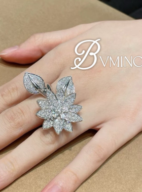bvminc 日杂同款莲花戒指 可做成2用