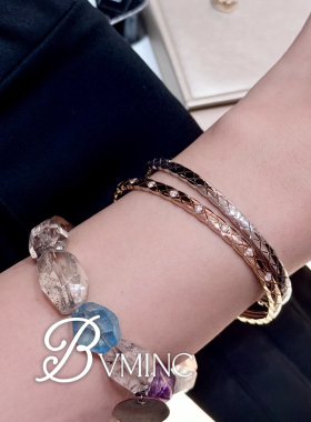 bvminc 菱格窄版手镯 光面/间钻/满钻