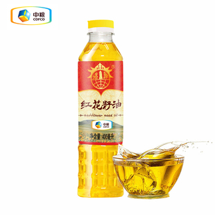 中粮塔原纯红花籽油400ml*12瓶装 共4.8升 送丝巾