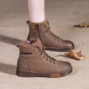 真皮短靴马丁靴加绒保暖妈妈女士靴子棉鞋 雪地靴女冬季 2025年新款