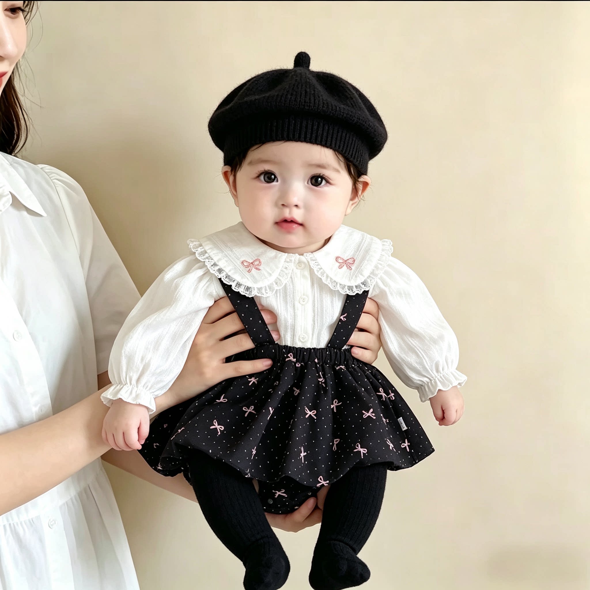 女宝长袖百日宴周岁礼服洋气图片
