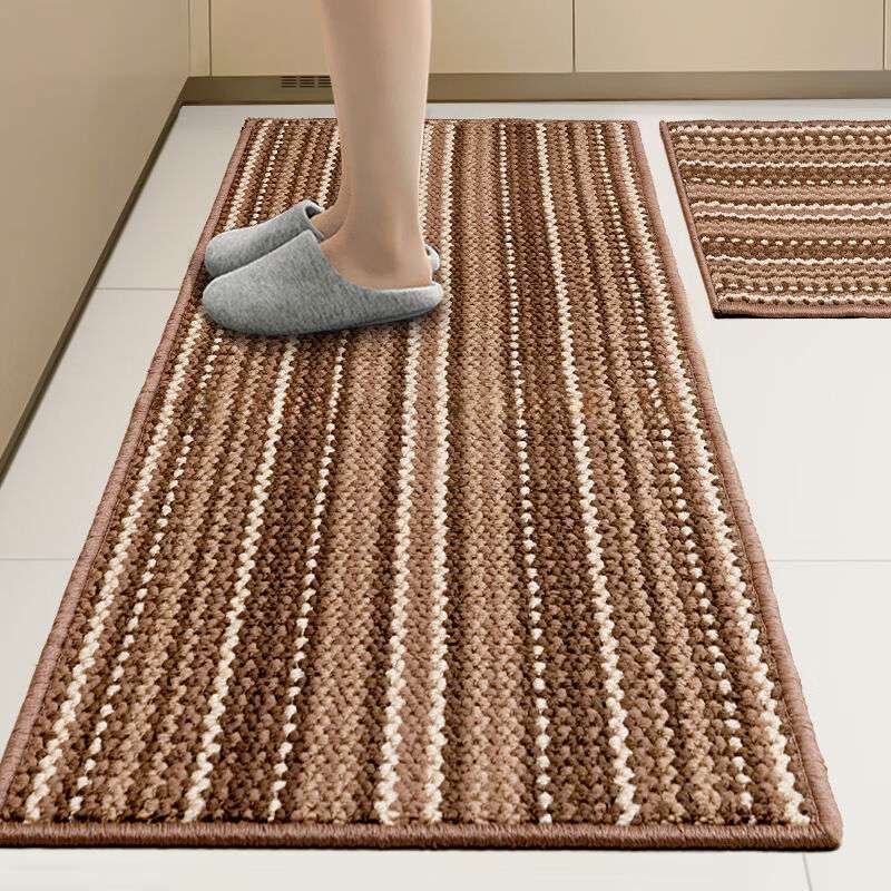 贞喜气厨房地垫吸水吸油复古长条耐脏防滑家用防油污门口地板脚垫