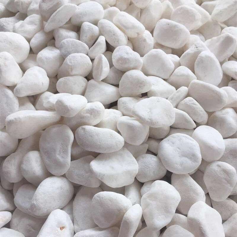 天然庭院小块装饰白石头造景铺路面花盆石子装饰白色小石子白色0.