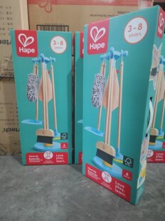 hape儿童清洁玩具5件套3岁宝宝过家家独立动手打扫玩具拖布可水洗