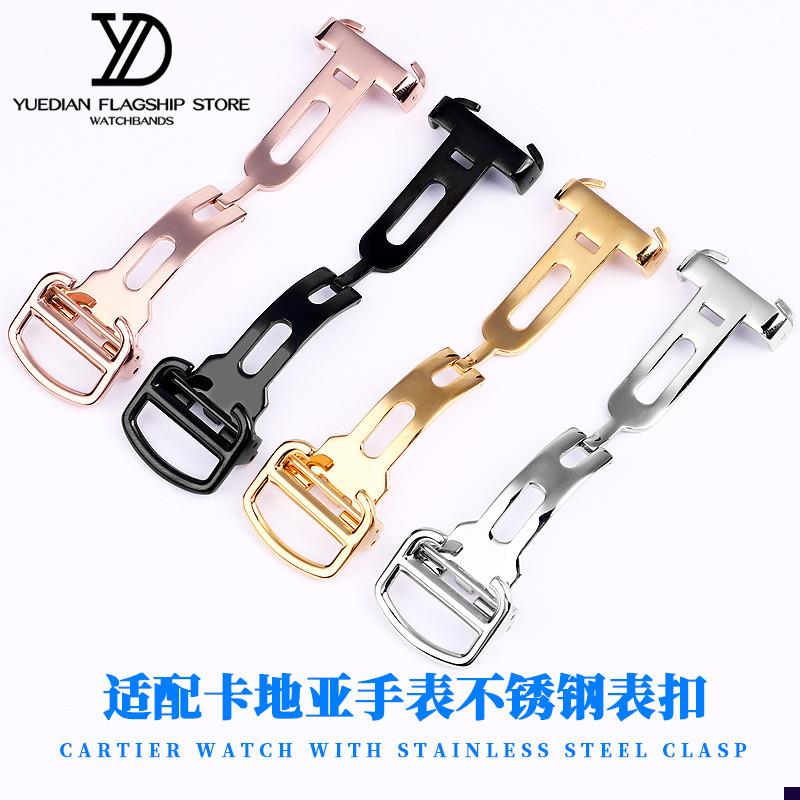适配不锈钢表带扣卡地亚蓝n气球tank坦克伦敦精钢表扣配件161820
