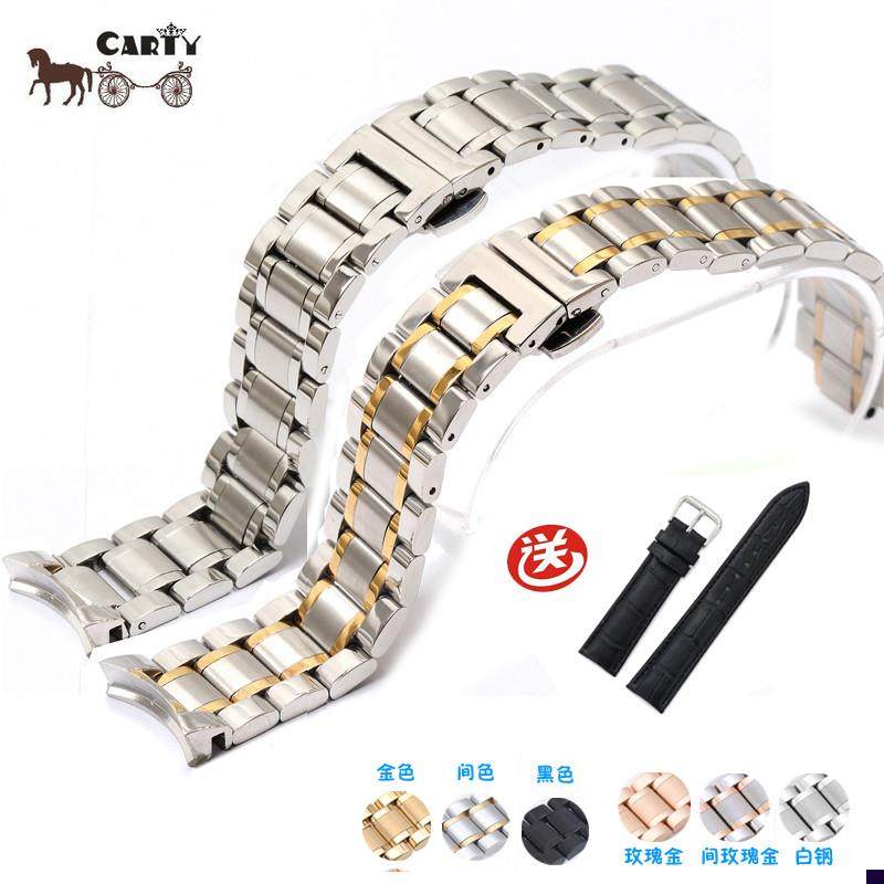 适配精钢表带原装卡西欧天王名匠1416-22MMQ配件女男通用双接口