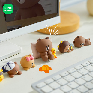 布朗熊摆件桌面办公室家居房间改造小物件创意装 饰小摆件稳定情绪