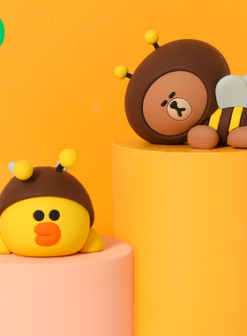 LINE FRIENDS布朗熊汽车中控台装饰可爱创意车内饰品车载小摆件