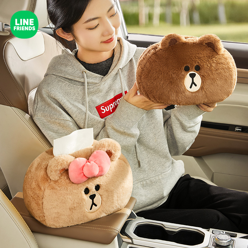 潮九玩五纸巾盒卡通毛绒