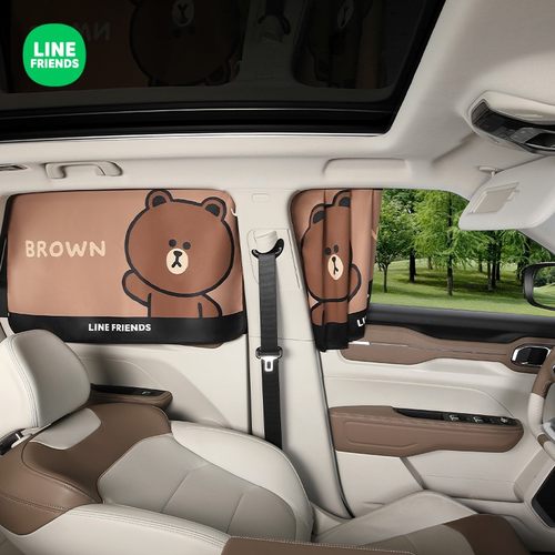 潮九玩五卡通磁吸汽车窗帘遮阳帘