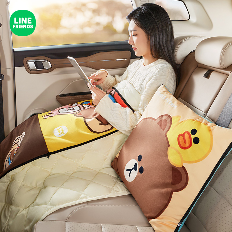 汽车折叠抱枕被子两用办公室午睡毯二合一睡觉空调枕头毯子靠背垫