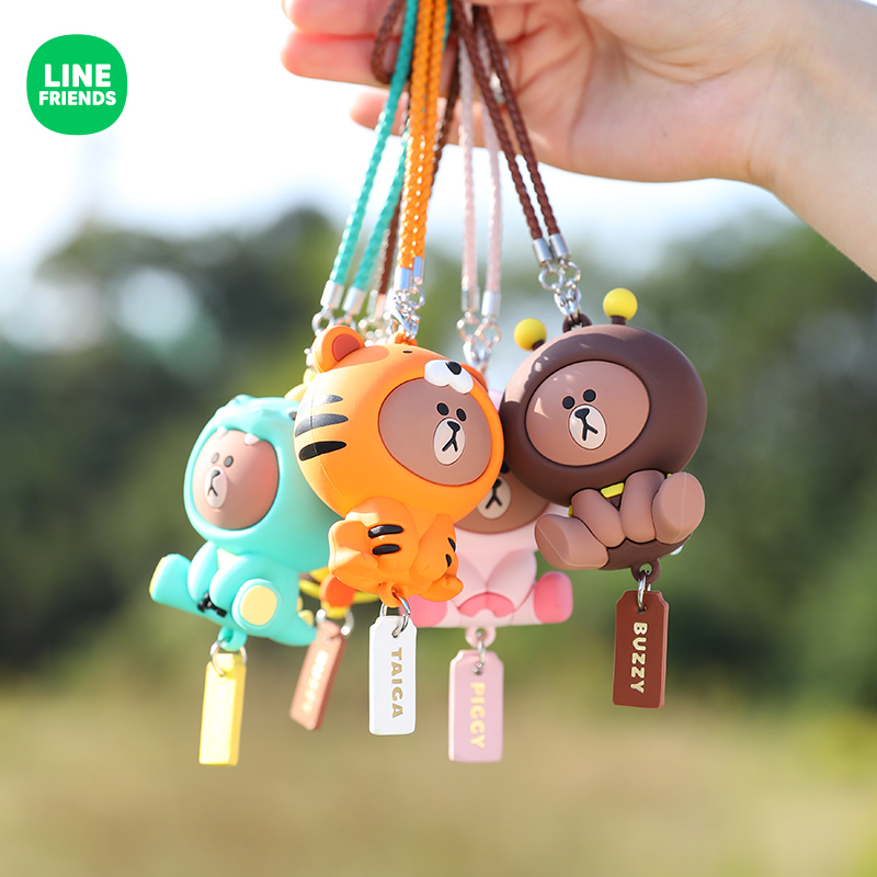 布朗熊汽车挂件车内吊饰钥匙链卡通创意汽车钥匙扣包挂件书包挂饰