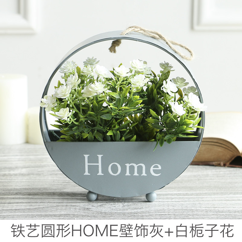 挂饰艺术铁艺简约圆形花盆盆栽饰品墙体吊篮网格挂件绿色挂墙在类目 家居饰品, 壁饰中 - 来自Buy2taobao.com提供专业的淘宝代购服务