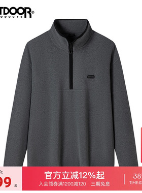 outdoor products秋冬新款绒类套头衫男女同款户外保暖卫衣