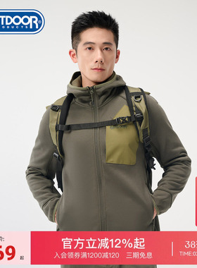 outdoor products 新品针织外套男加绒加厚保暖拼色外套