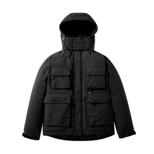 outdoor products秋冬户外男士羽绒服梭织可脱卸帽多口袋羽绒外套