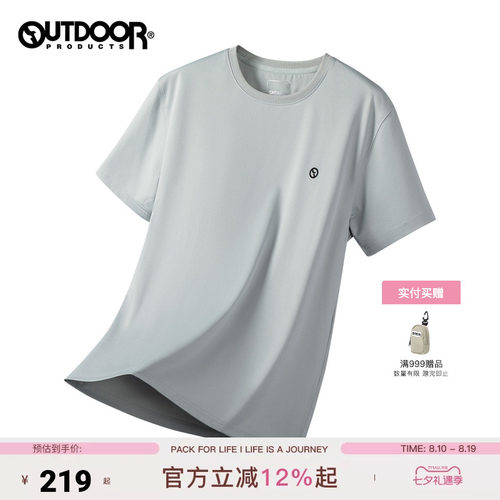 outdoor products 加州云雀春夏新户外情侣小LOGO圆领短袖T恤