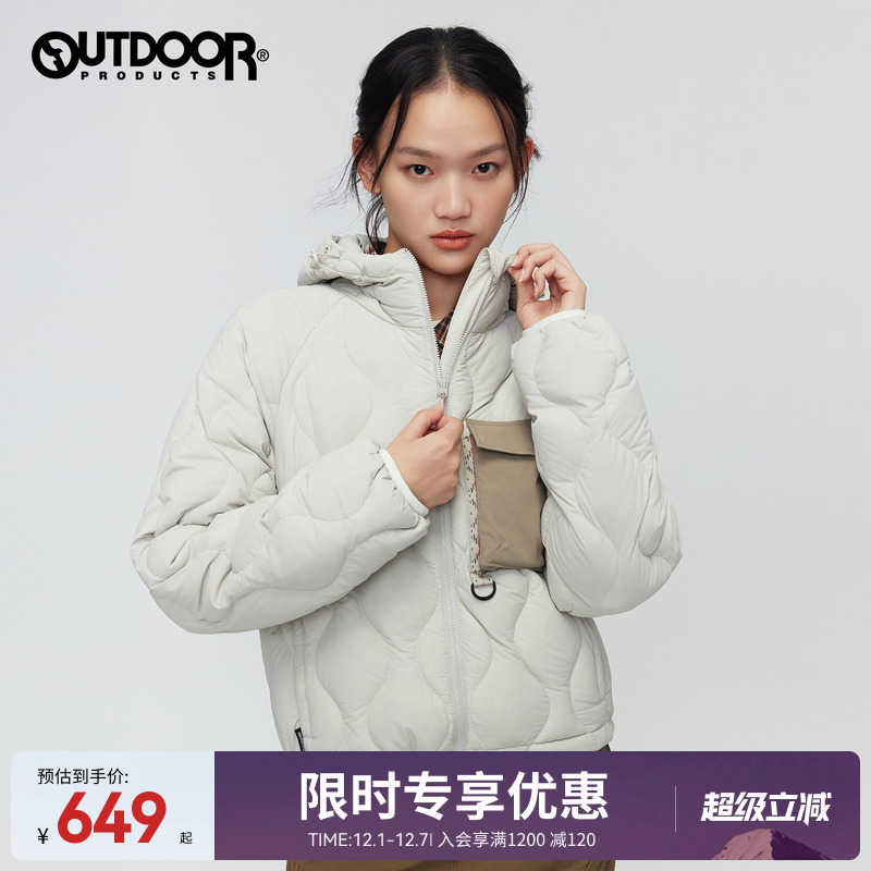 2025秋冬新款户外短款轻羽绒女