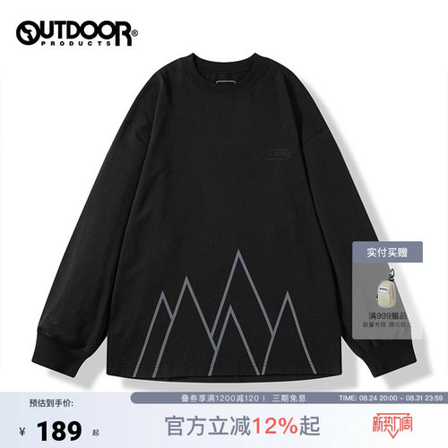 outdoor products 加州云雀秋季运动棉感透气休闲宽松圆领卫衣