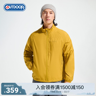 outdoorproducts新款户外梭织外套男防泼水加绒保暖厚款立领上衣