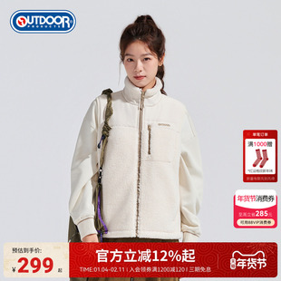 outdoor products2025秋冬新款抓绒背心女户外休闲摇粒绒上衣夹克