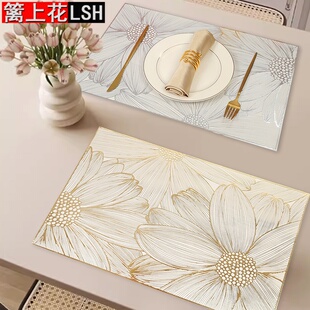 【新品莲花】防水隔热防滑垫西餐桌垫高级感碗垫餐盘垫轻奢菜盘垫