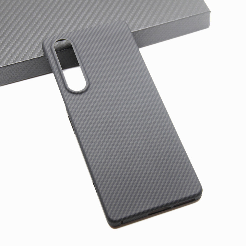 适用SONY索尼Xperia1V5代超轻薄600D细纹凯夫拉碳纤维裸感舒适商务手机壳保护套