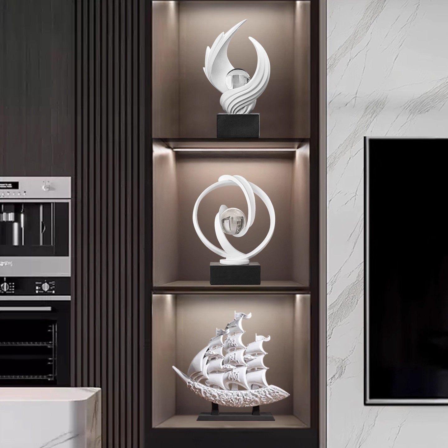 现代简约客厅电视柜台面艺术摆件高级感小众玄关酒柜家居软装饰品,家居饰品,装饰摆件,淘宝优惠券,粉丝福利购,淘宝优惠卷