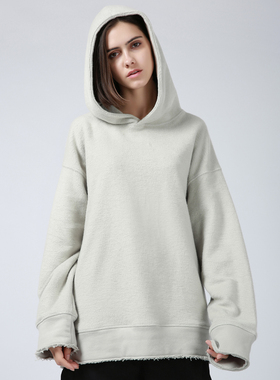 Senior Role潮牌宽松套头连帽卫衣国潮反毛圈毛边帽衫外套男潮