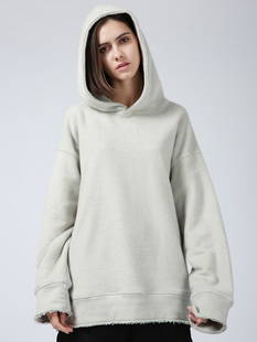 Senior 外套男潮 Role潮牌宽松套头连帽卫衣国潮反毛圈毛边帽衫