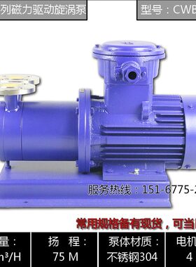 CWB2020CWB2040CWB2065型小口径磁力旋涡泵CW型磁力旋涡泵