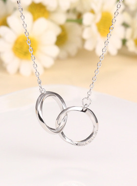 韩版新款莫比乌斯环情侣项链女