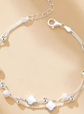 新款四叶草转运珠手链女简约甜美