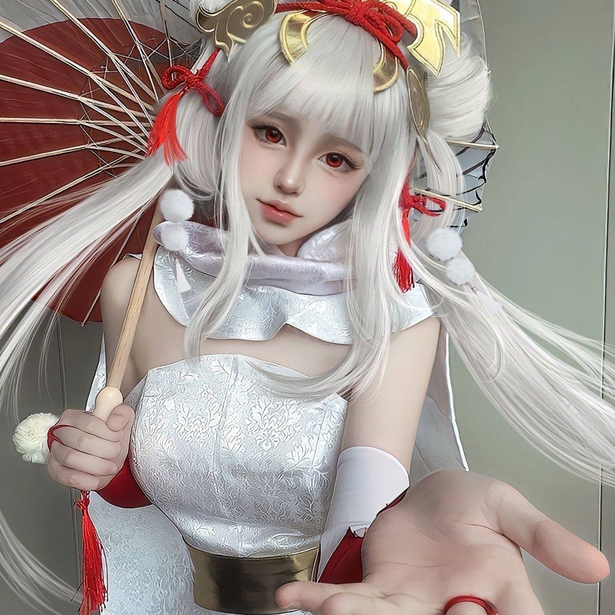 公孙离祈雪灵祝cos服漫好音王者荣耀阿离升级立领暗纹cosplay套装