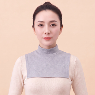 加宽高领假领子纯棉秋冬男女士针织高弹防凉毛衣护颈防扎保暖内搭
