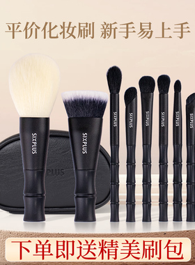 SIXPLUS西朴西9支化妆刷套装眼影刷粉底刷眼部动物毛便捷高光刷子