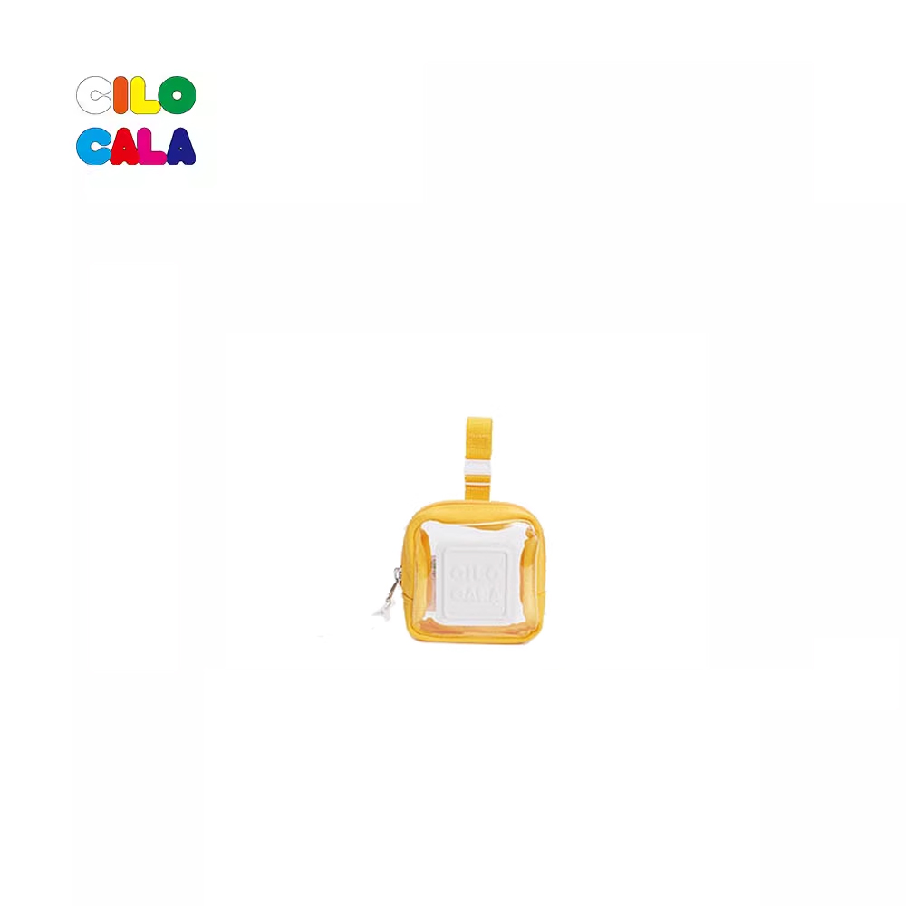 糖果色透明方形果冻包耳机收纳包