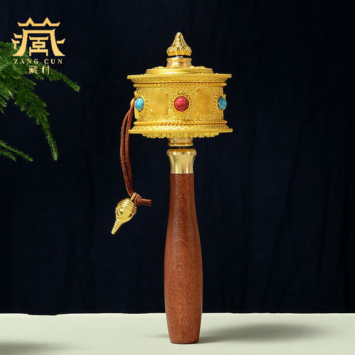 家居客厅桌面转筒摆件合金镶彩珠