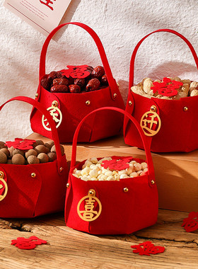 乔迁之喜搬新家装饰手提篮套装新房布置摆件入伙礼品实用喜庆