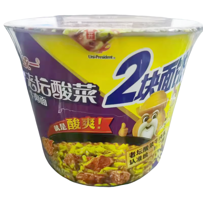 统一红油爆椒桶面两块面饼