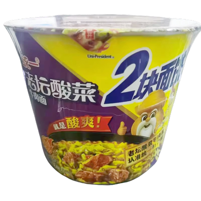 统一红油爆椒桶面两块面饼
