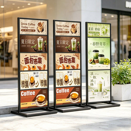 多层广告牌展示牌户外防风门口