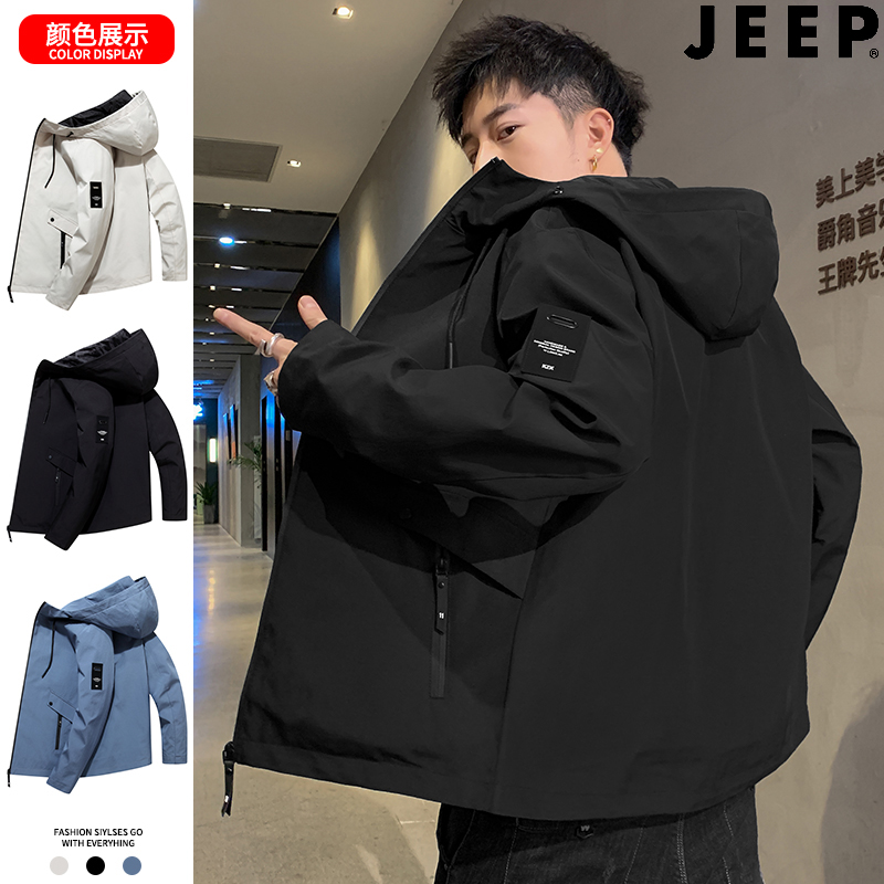 JEEP冲锋衣外套男士春秋季新款