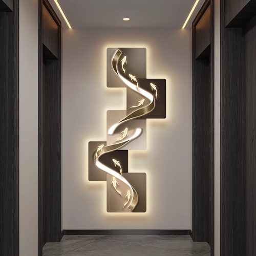 LED意式极简挂画轻奢玄关壁灯画