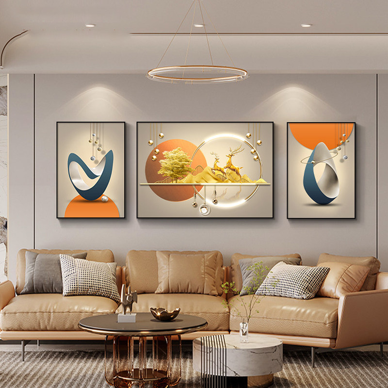 客厅装饰画沙发背景墙挂画2025新款轻奢高级感墙画福禄高档墙壁画,家居饰品,现代装饰画,淘宝优惠券,粉丝福利购,淘宝优惠卷