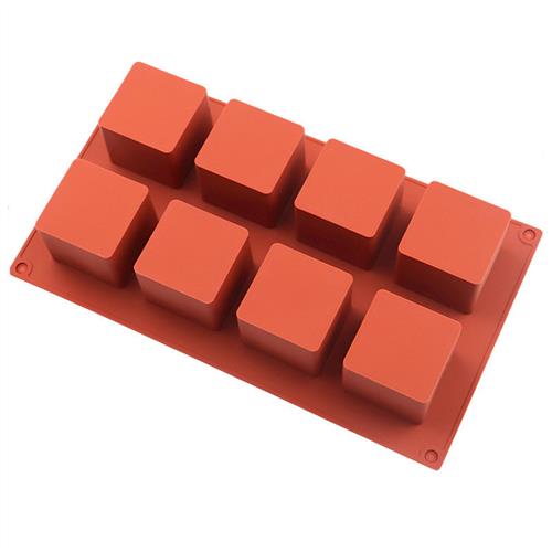 8连正方块立方体蛋糕慕斯下午茶糕点心法式甜品矽胶硅胶模具磨具