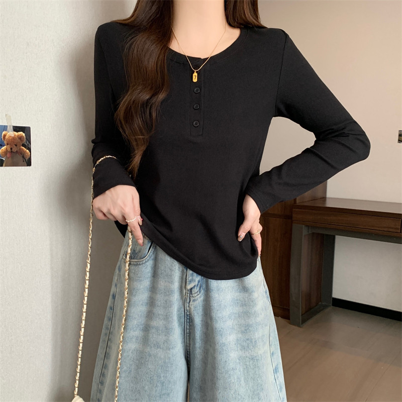 莫代尔92人棉8氨纶260克 春秋季新款薄款长袖T恤女