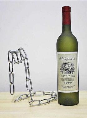 铁艺红酒架摆件创意家居大堂摆设酒吧酒店欧式悬浮酒柜装饰品客厅