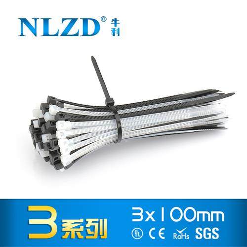 小号3*100尼龙扎带塑料捆带牛利束线带非标1.9MM国标2.5MM黑/白色